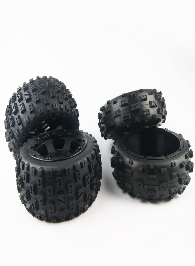 TITRACING Knobby Tires Front Rear Tyres 6 Spoke WheelS fit 1:5 HPI Rovan Baja 5B SS KM Buggy - Image 3
